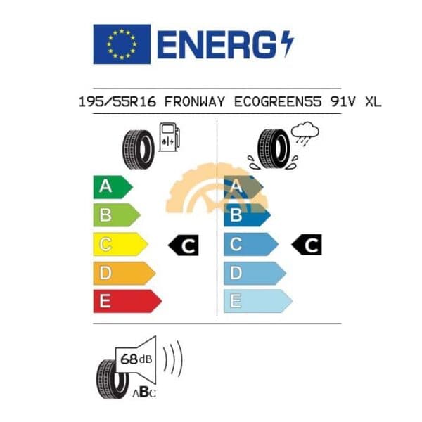 Fronway-19555R16-ECOGREEN-55-91V-XL-Passenger-Car-Tyre-Energy-Sheet-by-Tyre-Station-Slough-UK